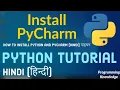 Hindi Python Tutorial for Beginners 8 - Install PyCharm Python IDE on Windows 10