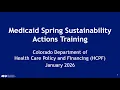 CMA Medicaid Sustainability Training - Session 1