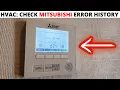HVAC How To Check Error History On Mitsubishi Electric HVAC Systems Wired Remote Controller Ecodan