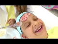 Diana pretends to have her own beauty salon with New kids makeup kits!
