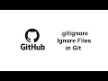 How to ignore files in Git Git tutorial gitignore tutorial