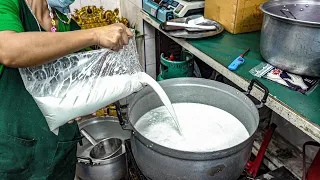 thailand amazing coconut ice cream making thailand street food