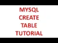 MySQL create table Tutorial using PHP in Adobe Dreamweaver CC