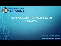 Manipulacion de matrices en LabVIEW