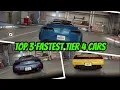 CSR Racing 2 TOP 3 FASTEST TIER 4 CARS with Tunes Times