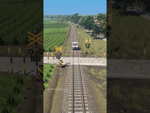 Perlintasan kereta api serba terbalik #game #trainzsimulator #keretaapiindonesia