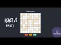 How to build simple Sudoku Solver using React JS Games in React JS Part 1