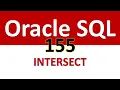 SQL for Beginners 155 SET OPERATOR INTERSECT