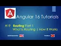 19 Angular 16 Routing Part-1 What is Routing in Angular Angular 16 Tutorials Dilshad Ashraf