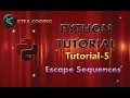 Python Tutorial 5 Escape Sequences in Python