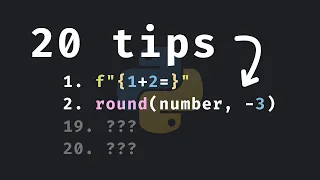 20 Everyday Tips Tricks in Python