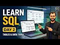 SQL Tutorial for Beginners Day 2 Tables Rows Columns Data Types