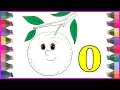 ABC Alphabet Coloring Pages Learning Letter A to Z Coloring Pages For Kids Baby O for Orange