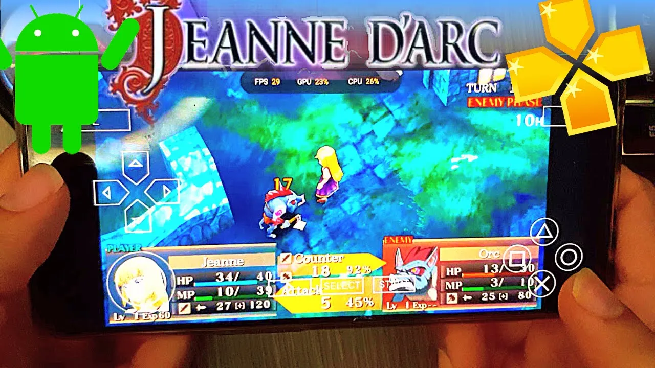 Jeanne D'arc - Android Gameplay - PSP Emulator - Jeanne D'arc PPSSPP Mobile 2022