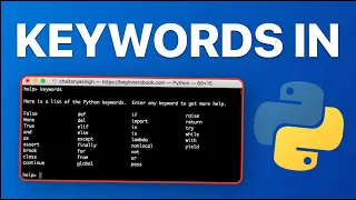 keywords in python Hindi Explanation