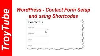 WordPress - Setting up a contact form and using a shortcode