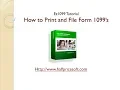 How to Prepare Print and File Tax form 1099 s with ez1099 software