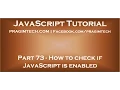 How to check if JavaScript is enabled