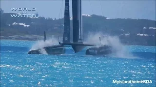 WoW 35th Americas Cup Report #7 May 07 17 LR BAR Nose Down, ETNZ Pedals explained more