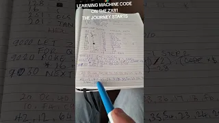 Learning Machine CODE on the ZX81 1st Attempt