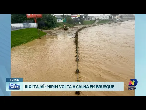 Redução do nível do rio em Brusque indica melhora após inundações