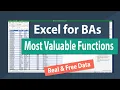 Excel for Business Analysts - Basic Data Analysis With Real Data