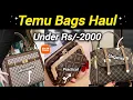 INSANE Temu Bags Haul 2026 Crossbody Tote Handbag Satchel Wallet Dupes