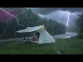 Download Lagu ‼️Testing a New TENT in HEAVY RAIN ⛈ SCARIEST DOWNPOUR NEAR LAKE ‼️  RELAXING RAIN