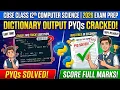 Tracing Python Loops Dictionaries Board Exam PYQs Class 12 Computer Science CBSE 2026 revision