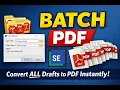 How To Convert Multiple Solid Edge Drafts to PDF at Once Batch Program Workflow