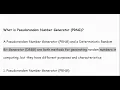 What is Pseudo Random Number Generator PRNG