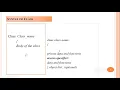 OOP lecture on class access specifier etc