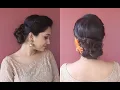 Side Puff Updo Simple Easy Hairstyle For Wedding Guests Step By Step Asmita