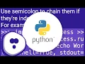 How do I execute multiple shell commands with a single python subprocess call