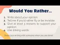 Writing Grade 3 Would You Rather
