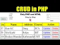 PHP CRUD CRUD Operation in PHP MySQL in Nepali step by step Create Read Update Delete