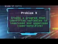 How to identifies the variables in Lowercase Uppercase 9