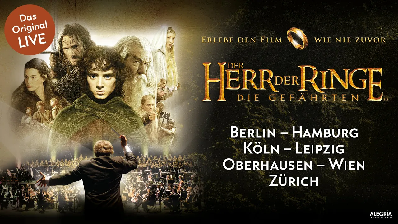 Alegria Konzert — Der Herr der Ringe: Die Gefährten - Live mit Orchester und Chor (YouTube video ad)