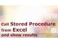 Call Stored Procedure from Excel and show results
