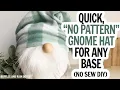 Free Gnome Hat Pattern for Any Base Pastel Fall Decor Fall Gnome Idea Pumpkin Gnome DIY