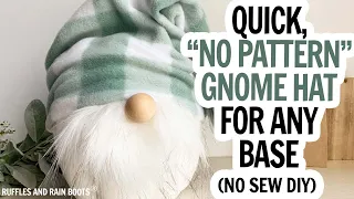 Free Gnome Hat Pattern for Any Base Pastel Fall Decor Fall Gnome Idea Pumpkin Gnome DIY