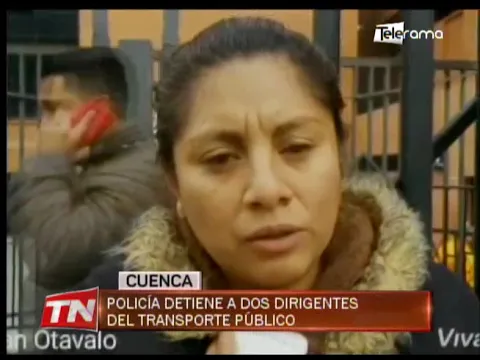 Policía detiene a dos dirigentes del transporte público