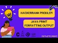 HackerRank Basic Problem format output