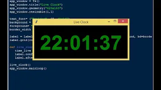 Simple Live Clock App using Tkinter in Python