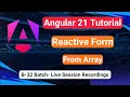 Reactive Form Advance Concepts Form Array Dynamic Form Angular 21 Tutorial