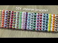 How to make chevron yarn bracelet with 3 color step by step trangyiyi