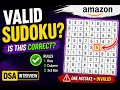 LeetCode 36 Valid Sudoku Amazon Interview Problem Explained