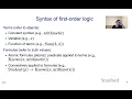 Logic 7 - First Order Logic Stanford CS221 AI Autumn 2021
