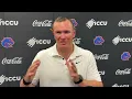 Boise State coach Spencer Danielson talks after Saturday s first scrimmage of 2026 fall camp