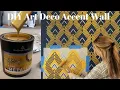 Art Deco Inspired Accent Wall Stencil For Interior Design Ideas